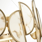 Люстра круглая с полукруглыми плафонами из искусственного алебастра в бронзовой оправе Marbella варинант исполнения - 8 | Loft Concept в Волгограде