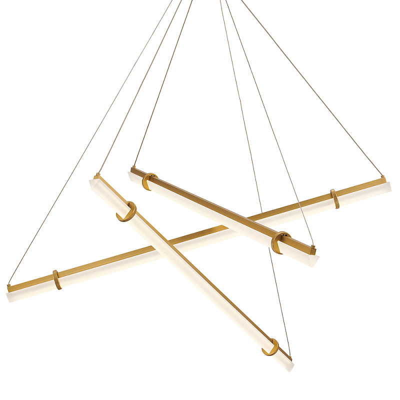 Светодиодная люстра Trumpet Tube Brass 107 Латунь Белый Светодиодная люстра Trumpet Tube Brass 107 Латунь Белый в Волгограде | Loft Concept
