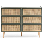 Комод с 6-ю ящиками из плетеного ротанга Remi Green Wicker Furniture варинант исполнения - 2 | Loft Concept в Волгограде