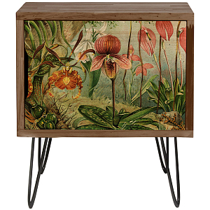 Тумба с цветочным изображением Floral Wood Nightstand 2