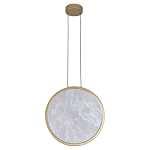 Светодиодный подвесной светильник круглой формы с металлической рамой золотого цвета Marble Glow 47 варинант исполнения - 2 | Loft Concept в Волгограде