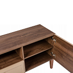 ТВ-тумба бежевая из массива бука с 2-мя дверками и ящиком Wenge Light варинант исполнения - 3 | Loft Concept в Волгограде