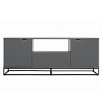 ТВ-тумба цвета графит с  2-мя дверцами и ящиком Strict Lines варинант исполнения - 2 | Loft Concept в Волгограде