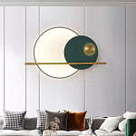 Бра светодиодное круглое в оттенках бронзового и зеленого цвета Kosmikos варинант исполнения - 1 | Loft Concept в Волгограде