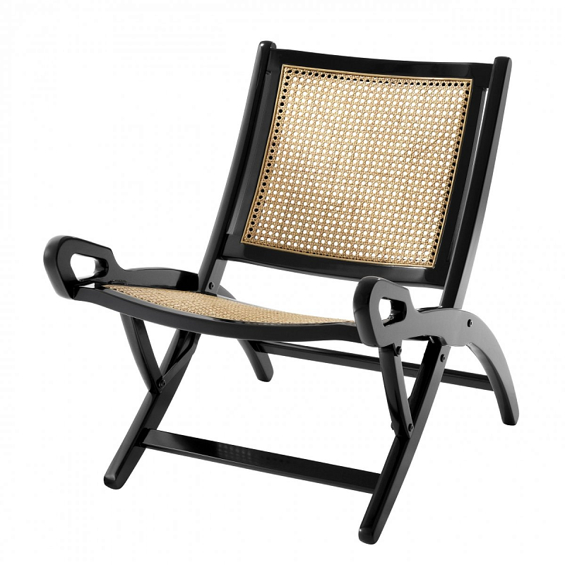Кресло Eichholtz Folding Chair Dimono Черный Бежевый Кресло Eichholtz Folding Chair Dimono Черный Бежевый в Волгограде | Loft Concept