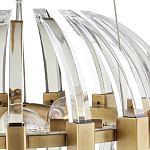 Люстра круглая с прозрачными элементами в форме полумесяца Crystal Crescent варинант исполнения - 1 | Loft Concept в Волгограде