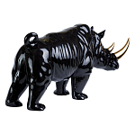 Статуэтка черный носорог с золотыми рогами Golden Horned Black Rhino варинант исполнения - 3 | Loft Concept в Волгограде