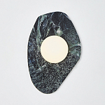 Бра с каменным основанием и плафоном из стекла в форме шара Shaw Marble Lighting варинант исполнения - 2 | Loft Concept в Волгограде