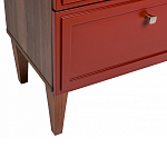 Тумба прикроватная красная из массива бука с 2-мя ящиками Wenge Light варинант исполнения - 4 | Loft Concept в Волгограде
