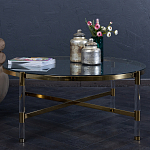 Кофейный столик со столешницей из стекла Crossy варинант исполнения - 6 | Loft Concept в Волгограде