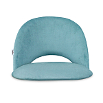 Барный стул со спинкой на 4-х деревянных ножках Голубой Велюр Ava Charm варинант исполнения - 2 | Loft Concept в Волгограде