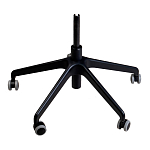 Стул с мягкой оранжевой обивкой из велюра и подъемно-поворотным механизмом на черных колесиках Harper Orange варинант исполнения - 6 | Loft Concept в Волгограде