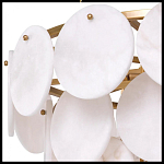 Люстра подвесная четырехъярусная с подвесками в форме дисков Cryptocrystalline Stone варинант исполнения - 4 | Loft Concept в Волгограде