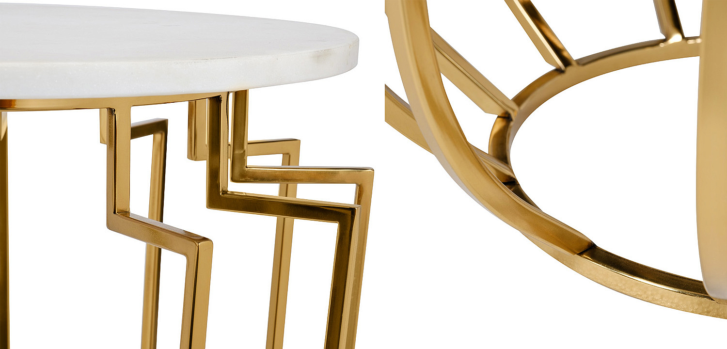 Приставной стол Embret Marble Side Table Приставной стол Embret Marble Side Table - Loft-Concept в Волгограде
