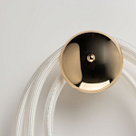 Бра с круглым золотистым основанием и белыми изогнутыми световыми линиями Luke Lampco Tracer Lamp варинант исполнения - 5 | Loft Concept в Волгограде