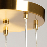 Люстра с 5-ю матовыми белыми стеклянными плафонами волнообразной формы Lucid Rain  варинант исполнения - 9 | Loft Concept в Волгограде