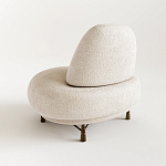 Кресло Vinsen обивка букле молочного цвета варинант исполнения - 2 | Loft Concept в Волгограде