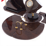 Настольный письменный набор из природного камня обсидиана коричневого Team leader варинант исполнения - 4 | Loft Concept в Волгограде