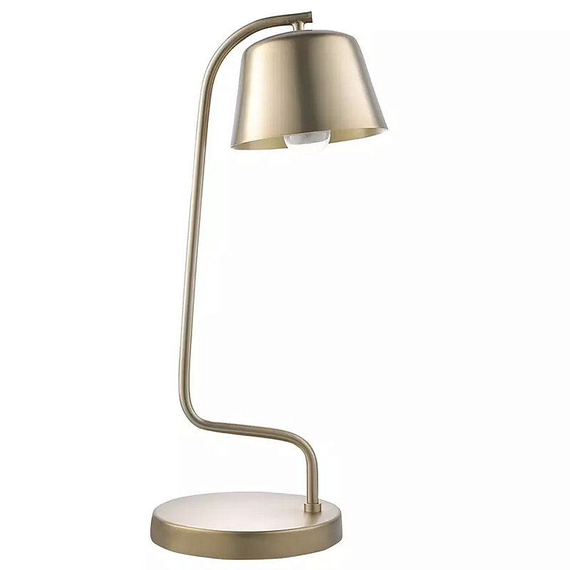 Настольная лампа золотистая на изогнутом основании Golden Lamp on Curved Base Золотой Настольная лампа золотистая на изогнутом основании Golden Lamp on Curved Base Золотой в Волгограде | Loft Concept