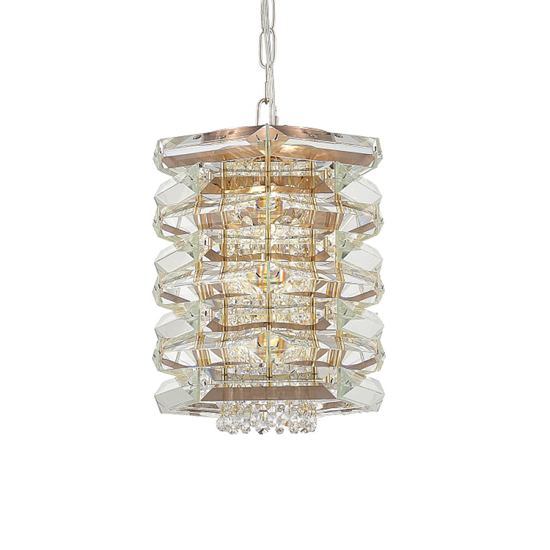Подвесной светильник в классическом хрустальном обрамлении Light Garland Прозрачное Стекло Никель Медь в Волгограде | Loft Concept 