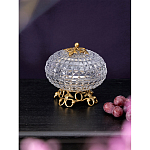 Конфетница из прозрачного рельефного стекла Eden Garden варинант исполнения - 5 | Loft Concept в Волгограде