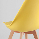 Стул с основой из пластика и мягким сиденьем Arvika Yellow варинант исполнения - 6 | Loft Concept в Волгограде