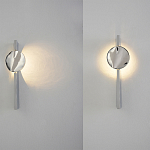 Бра с круглым зеркальным диском на прямоугольном соновании Reflection Circle Glow варинант исполнения - 4 | Loft Concept в Волгограде