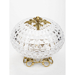 Конфетница из прозрачного рельефного стекла Eden Garden варинант исполнения - 2 | Loft Concept в Волгограде