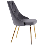 Стул в серой велюровой обивке Ward Grey Velour Chair варинант исполнения - 3 | Loft Concept в Волгограде