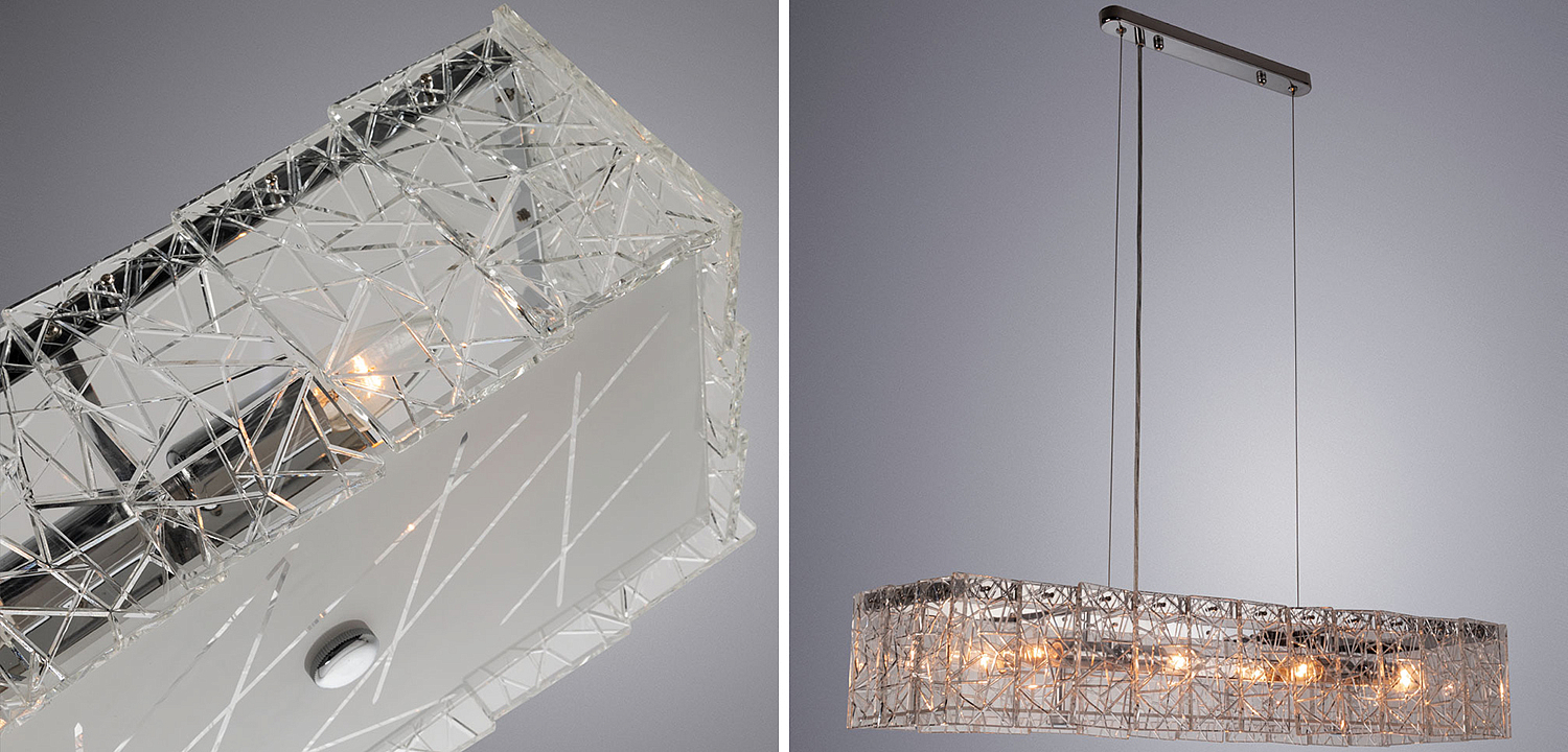Люстра Alvaro Crystal Rectangular Chandelier Люстра Alvaro Crystal Rectangular Chandelier - Loft-Concept в Волгограде