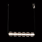 Люстра линейная с 6-ю прозрачными стеклянными плафонами округлой формы HANDLE GRAPE варинант исполнения - 3 | Loft Concept в Волгограде