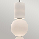 Подвесной светильник белого цвета с тремя геометрическими плафонами Alora Mood варинант исполнения - 4 | Loft Concept в Волгограде