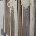 Настенный декор с бахромой белого и бежевого цвета Abstraction I варинант исполнения - 2 | Loft Concept в Волгограде