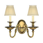 Бра с 2-мя бежевыми абажурами в классическом стиле Hinkley варинант исполнения - 1 | Loft Concept в Волгограде