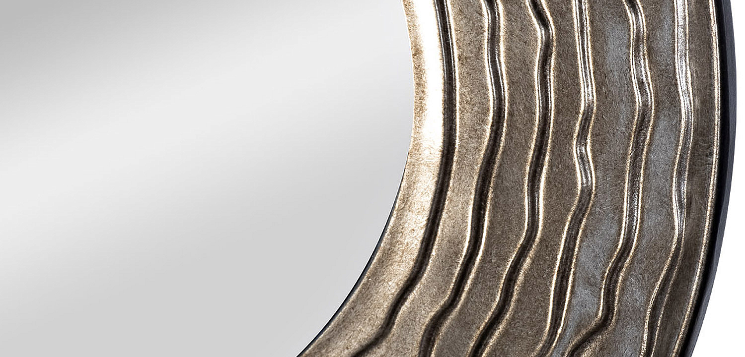 Зеркало Waves Dark Silver Oval Mirror Зеркало Waves Dark Silver Oval Mirror - Loft-Concept в Волгограде