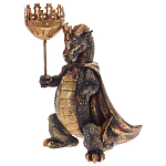 Подсвечник в виде дракона Dragon candlestick Green Gold Brown L or R варинант исполнения - 9 | Loft Concept в Волгограде