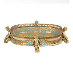 Чаша с орнаментом на ножках в виде бронзовых ангелов Eden Garden варинант исполнения - 1 | Loft Concept в Волгограде