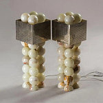 Настольная лампа с основанием из 24 выточенных сферических камней Through Stone варинант исполнения - 3 | Loft Concept в Волгограде