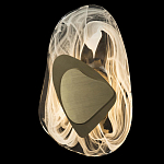 Бра овальное из стекла с золотым элементом Flow Texture  варинант исполнения - 1 | Loft Concept в Волгограде