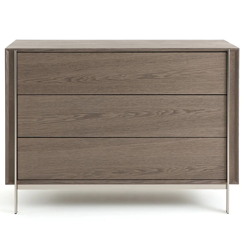 Комод из серого дуба Sawada Gray Oak Chest of Drawers Коричневый Никель Комод из серого дуба Sawada Gray Oak Chest of Drawers Коричневый Никель в Волгограде | Loft Concept