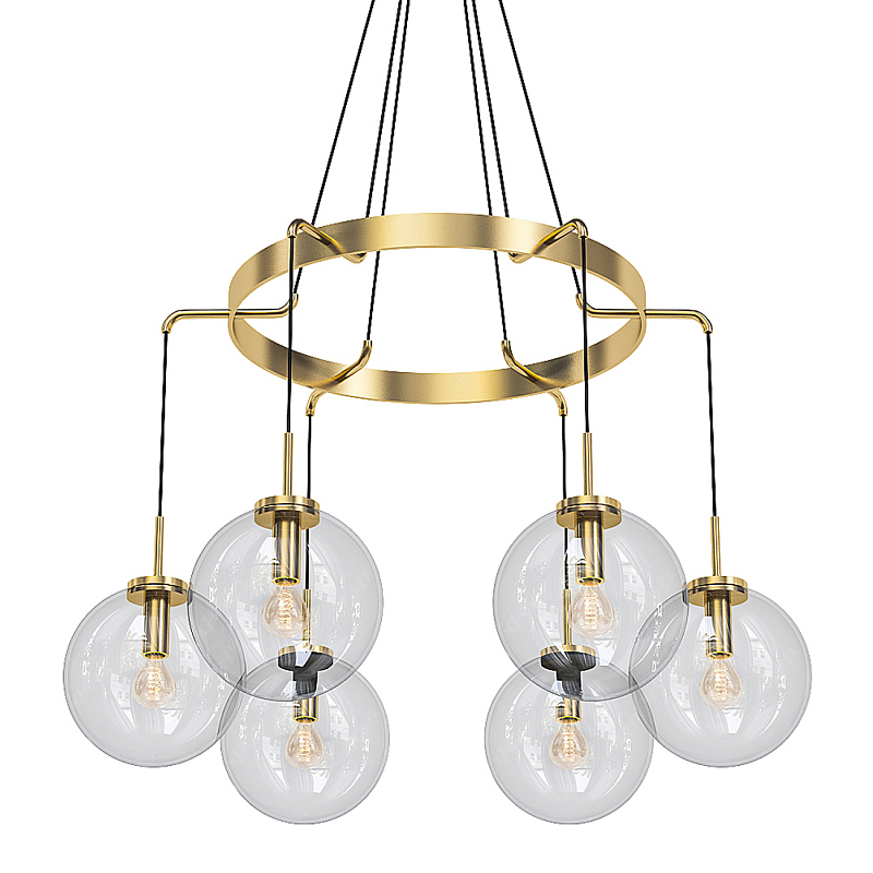 Люстра Ghiaccio Round Chandelier Antique Brass Латунь в Волгограде | Loft Concept 