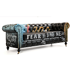 Диван в Лофт Честерфильд граффити из винтажной кожи GRAFFITI PARA Chesterfield варинант исполнения - 2 | Loft Concept в Волгограде