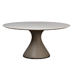 Стол обеденный круглый мраморный на бежевом основании Valedmir варинант исполнения - 1 | Loft Concept в Волгограде