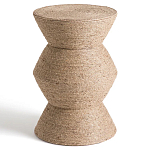 Приставной стол с отделкой из джута Juti D30 см варинант исполнения - 1 | Loft Concept в Волгограде