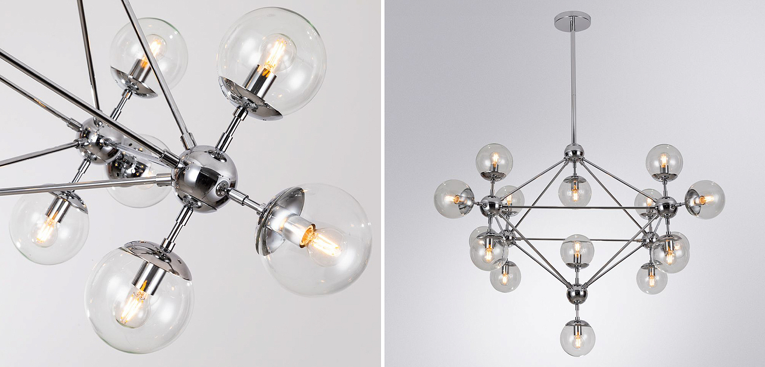 Люстра Modo Chandelier Chrome 15 Люстра Modo Chandelier Chrome 15 - Loft-Concept в Волгограде