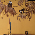 Обои с вышивкой ручной работы Étienne Original colourway on wool sateen варинант исполнения - 5 | Loft Concept в Волгограде