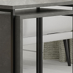 Комплект из 2-х приставных столов серого цвета из дерева ZIGOSH RETRO GREY варинант исполнения - 4 | Loft Concept в Волгограде