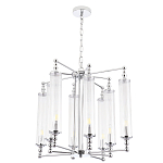 Люстра с 8-ю прозрачными цилиндрическими плафонами Jeanette варинант исполнения - 4 | Loft Concept в Волгограде