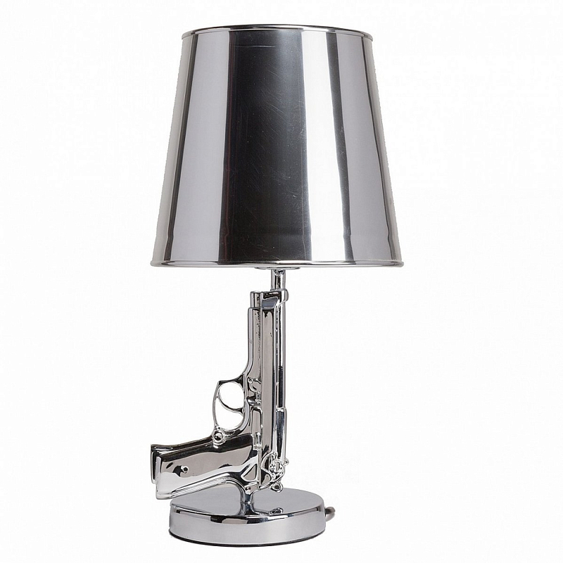 Настольная лампа Flos Guns Bedside Chrome Белый Серебряный в Волгограде | Loft Concept 