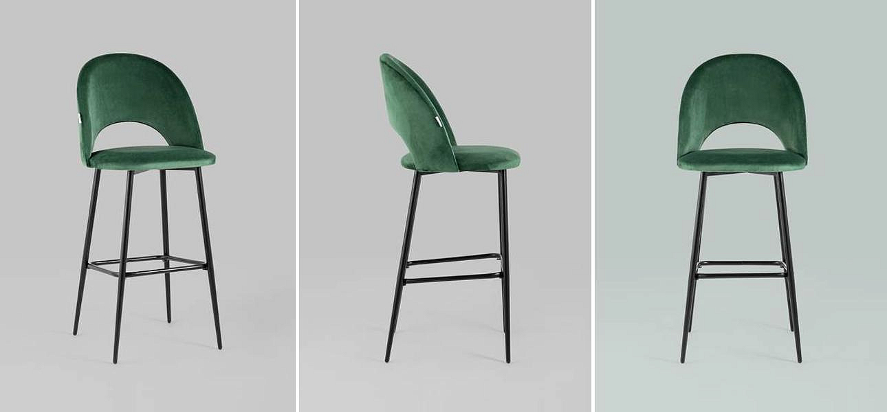 Барный Стул CLIFF Chair Зеленый Велюр Барный Стул CLIFF Chair Зеленый Велюр - Loft-Concept в Волгограде